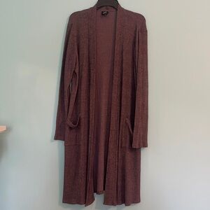 Bobeau Open Front Cardigan with pockets